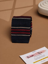 Blue Stripe Silk Knitted Necktie - TOSSIDO