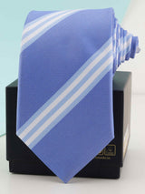 Blue Stripe Woven Necktie - TOSSIDO
