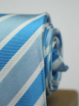 Blue Stripe Woven Necktie - TOSSIDO