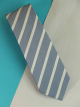 Blue Stripe Woven Silk Necktie - TOSSIDO
