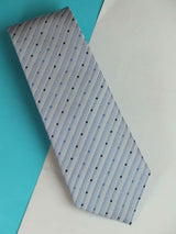 Blue Stripe Woven Silk Necktie - TOSSIDO