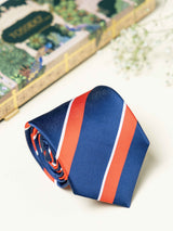 Blue Striped Broad + Long Necktie - TOSSIDO