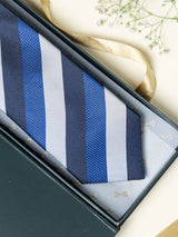 Blue Stripes Broad + Long Necktie - TOSSIDO