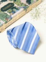 Blue Stripes Broad + Long Necktie - TOSSIDO