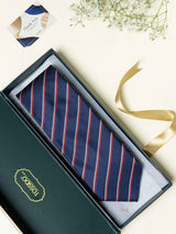 Blue Stripes Broad + Long Necktie - TOSSIDO