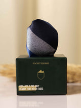 Blue Stripes Jacquard Pocket Square - TOSSIDO