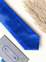 Blue Stripes Necktie Gift - set - TOSSIDO
