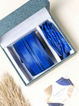 Blue Stripes Necktie Gift - set - TOSSIDO