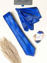 Blue Stripes Necktie Gift - set - TOSSIDO