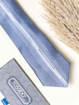Blue Stripes Necktie Gift - set - TOSSIDO