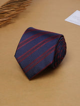 Blue Stripes Teflon Silk Necktie - TOSSIDO