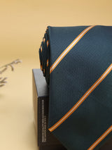 Blue Stripes Woven Necktie - TOSSIDO
