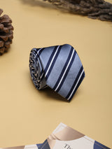 Blue Stripes Woven Silk Necktie - TOSSIDO