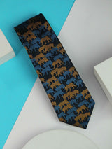 Blue Tiger Handmade Silk Necktie - TOSSIDO