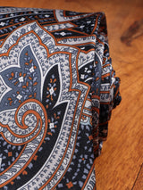 Blue & White Floral Printed Necktie - TOSSIDO