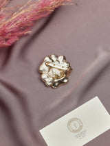 Blue & White Flower Brooch - TOSSIDO
