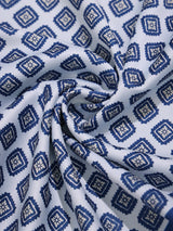 Blue & White Geometric Pocket Square - TOSSIDO