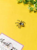 Bold Spider Brooch with Pearl Accent - TOSSIDO