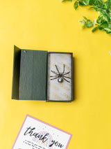 Bold Spider Brooch with Pearl Accent - TOSSIDO