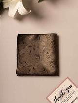 Bronze Floral Jacquard Pocket Square - TOSSIDO