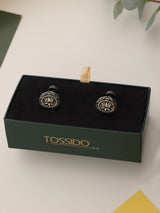 Bronze Lotus Cufflinks - TOSSIDO