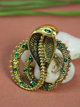 Bronze Metal Snake Brooch - TOSSIDO