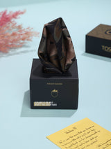 Brown Abstract Pocket Square - TOSSIDO