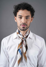 Brown Belt Print Neckerchief - TOSSIDO