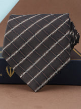 Brown Check Broad Necktie - TOSSIDO