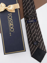 Brown Check Broad Necktie - TOSSIDO