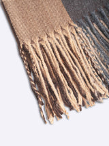 Brown Checkered Poly - Wool Muffler - TOSSIDO