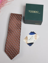 Brown Diamond Geometric Necktie