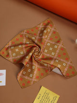 Brown Geometric Pocket Square - TOSSIDO