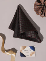 Brown Houndstooth Performance Silk™ Pocket Square - TOSSIDO