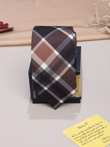 Brown Micro Fiber Necktie - TOSSIDO