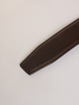Brown Micro Weave No-Hole Men's Belt