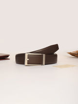 Brown Micro Weave No-Hole Men's Belt