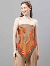 Brown Novelty Scarf & Scarf Bag Set - TOSSIDO