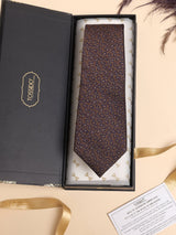 Brown Paisley Performance Silk™ Necktie - TOSSIDO