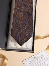 Brown Paisley Performance Silk™ Necktie - TOSSIDO