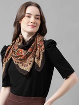 Brown Paisley Scarf & Scarf Bag Set - TOSSIDO