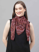 Brown Paisley Scarf & Scarf Bag Set - TOSSIDO