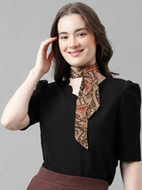 Brown Paisley Scarf & Scarf Bag Set - TOSSIDO
