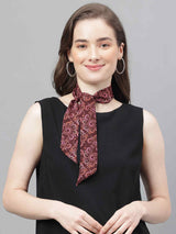 Brown Paisley Scarf & Scarf Bag Set - TOSSIDO