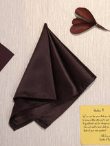 Brown Solid Pocket Square - TOSSIDO