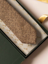 Brown Solid Wool Necktie - TOSSIDO