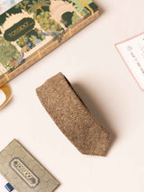 Brown Solid Wool Necktie - TOSSIDO