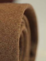 Brown Solid Wool Skinny Necktie - TOSSIDO
