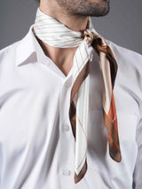 Brown & White Stripe Neckerchief - TOSSIDO