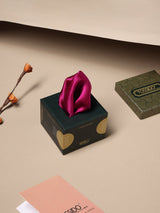 Burgundy Solid Silk Pocket Square - TOSSIDO